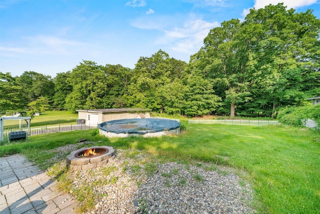 2031 Rte 302, Circleville, NY 10919 - view of yard featuring a fire pit