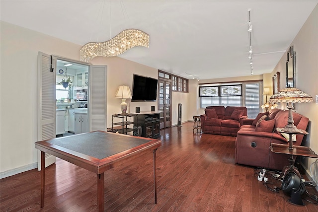 70-20 108th St Unit 5P, Forest Hills, NY 11375 - rec room featuring track lighting and wood finished floors