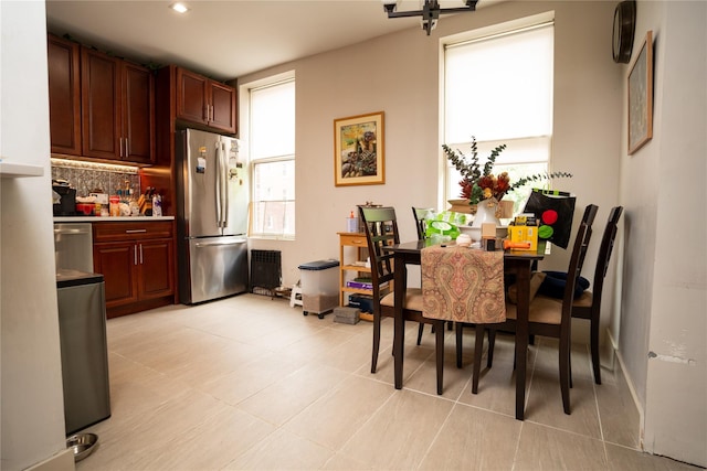3344 Giles Pl, Bronx, NY 10463 - dining space featuring light tile patterned floors