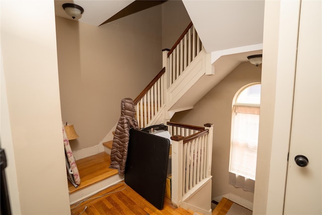 3344 Giles Pl, Bronx, NY 10463 - staircase with wood finished floors