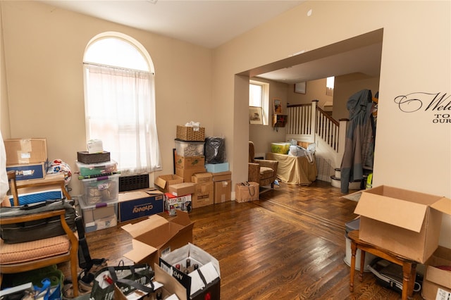 3344 Giles Pl, Bronx, NY 10463 - living room featuring wood finished floors and stairway