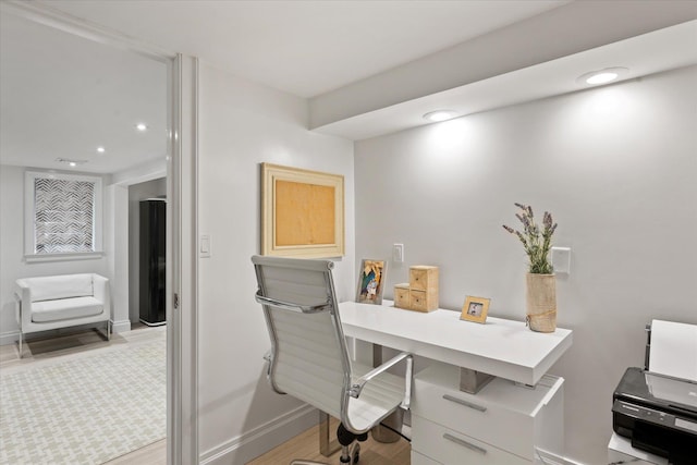 41 Park Cir, Quogue, NY 11959 - home office featuring recessed lighting and light wood finished floors
