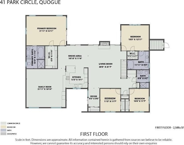 41 Park Cir, Quogue, NY 11959 - view of home floor plan