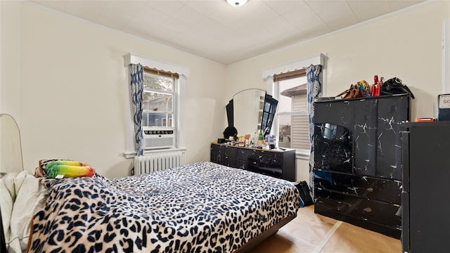 236 N High St, Mount Vernon, NY 10550 - bedroom featuring radiator heating unit, ornamental molding, and cooling unit