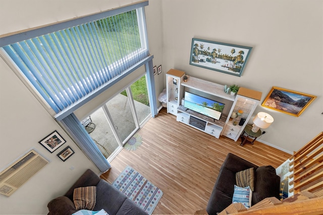 5 Rose Ests Unit 2, Walden, NY 12586 - living room with wood finished floors and a high ceiling