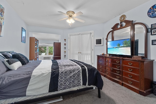5 Rose Ests Unit 2, Walden, NY 12586 - bedroom with carpet flooring, a closet, a ceiling fan, and cooling unit