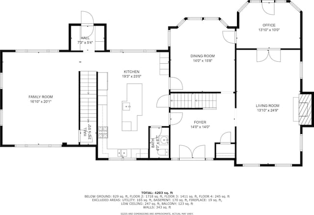 1 Ravine Rd, Great Neck, NY 11023 - view of floor plan / room layout