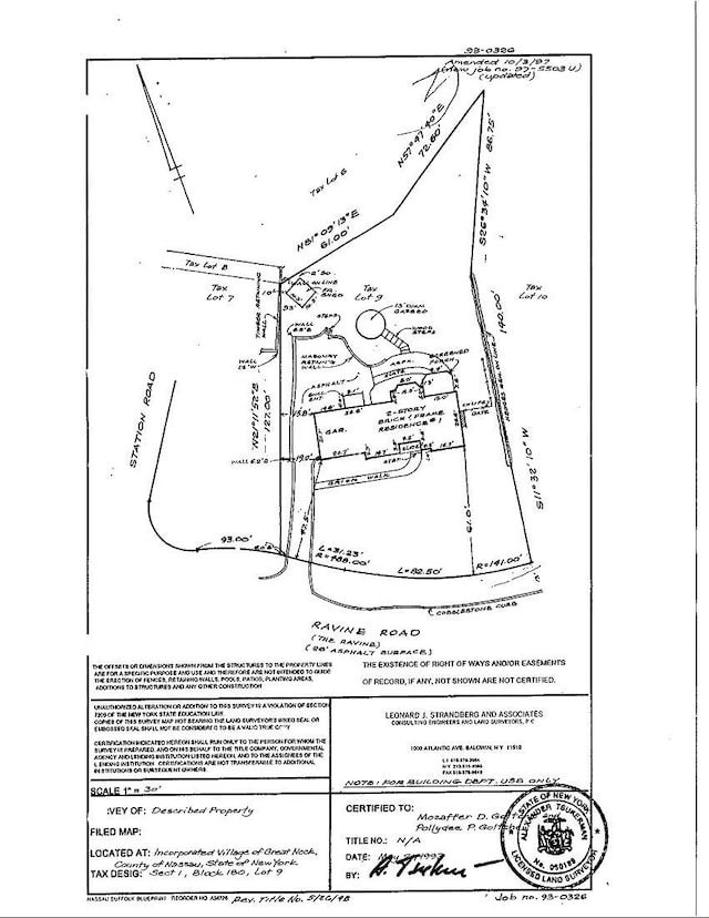 1 Ravine Rd, Great Neck, NY 11023 - survey map / technical document