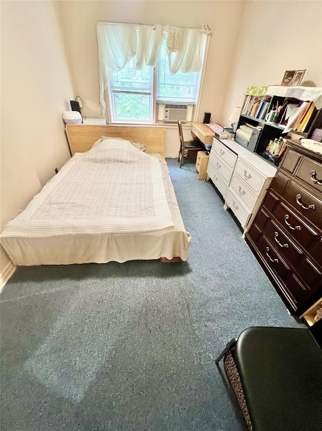 4328 195th St, Flushing, NY 11358 - bedroom with carpet floors and cooling unit