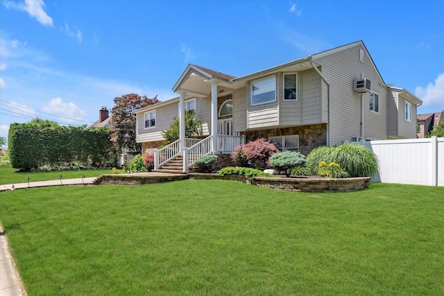2080 Beech St, Wantagh, NY 11793 - split foyer home featuring stone siding