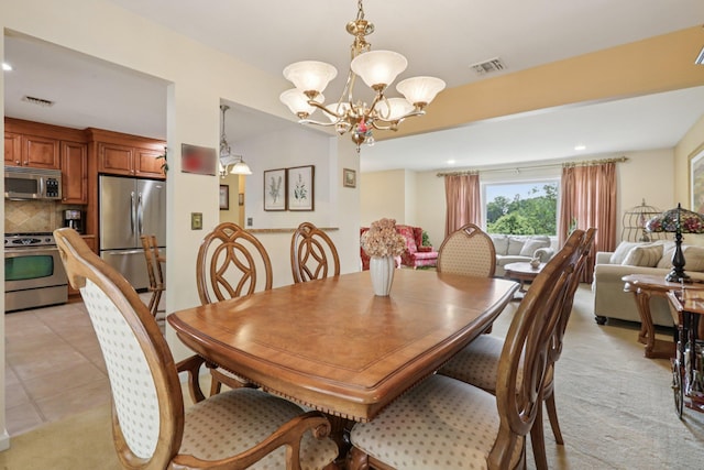 3 Hoyt Ct, Stony Point, NY 10980 - dining space with a chandelier and recessed lighting