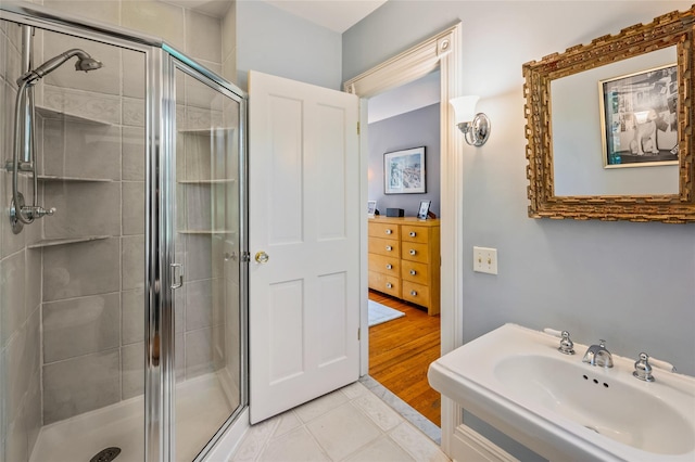 33 Ridge Rd, Ardsley, NY 10502 - bathroom with a stall shower and tile patterned floors