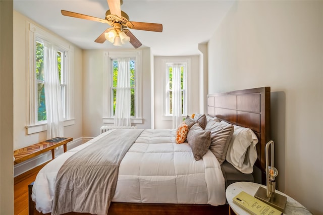 33 Ridge Rd, Ardsley, NY 10502 - bedroom featuring wood finished floors and a ceiling fan