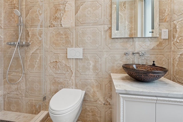1190 Harbor Rd, Hewlett Harbor, NY 11557 - bathroom featuring vanity and a tile shower