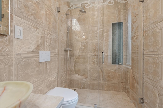 1190 Harbor Rd, Hewlett Harbor, NY 11557 - full bath featuring a stall shower and toilet
