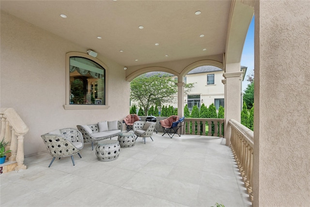 1190 Harbor Rd, Hewlett Harbor, NY 11557 - view of patio / terrace with an outdoor living space