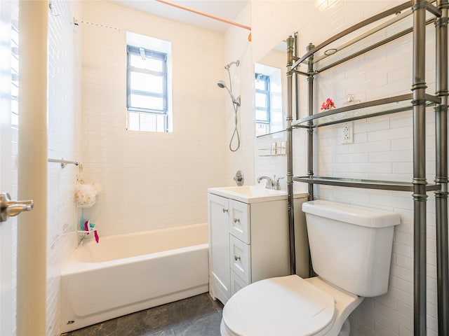 6109 39th Ave Unit J3, Woodside, NY 11377 - full bath with plenty of natural light, vanity, washtub / shower combination, and tile walls