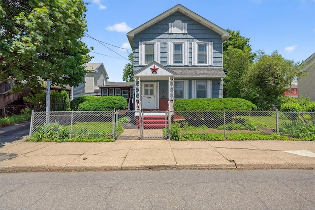 16 King St, Port Jervis, NY 12771 - view of front of property featuring a fenced front yard and a gate