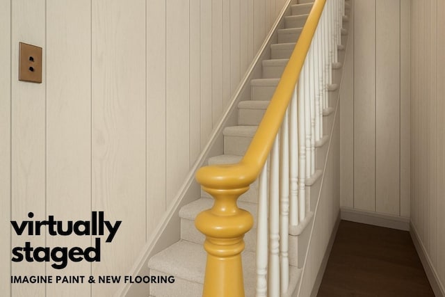 16 King St, Port Jervis, NY 12771 - stairway with wood finished floors and baseboards