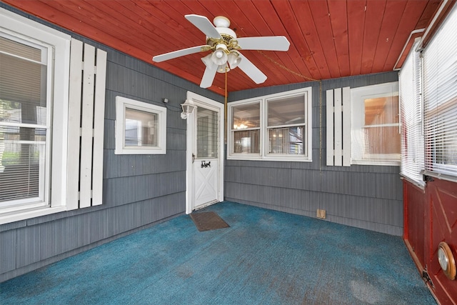 16 King St, Port Jervis, NY 12771 - unfurnished sunroom with a ceiling fan