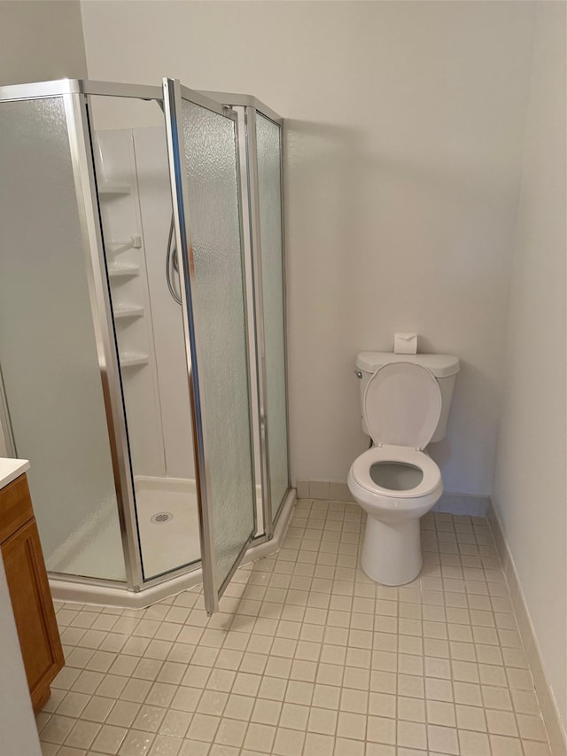 1012 Skyline Dr, Coram, NY 11727 - full bath featuring tile patterned floors, a stall shower, and vanity