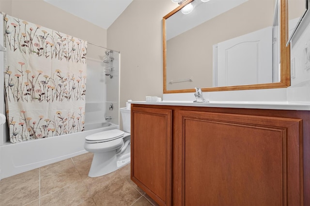 84 Jasmine Dr, Middletown, NY 10940 - full bath featuring shower / bath combo with shower curtain, vanity, and tile patterned flooring