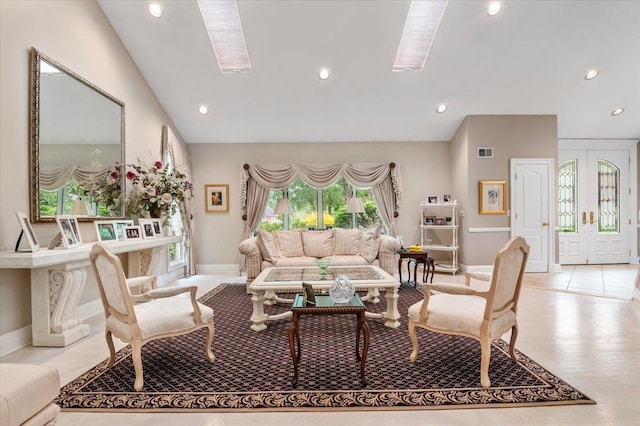 6 Laurelwood Ct, Dix Hills, NY 11746 - living room featuring recessed lighting and lofted ceiling