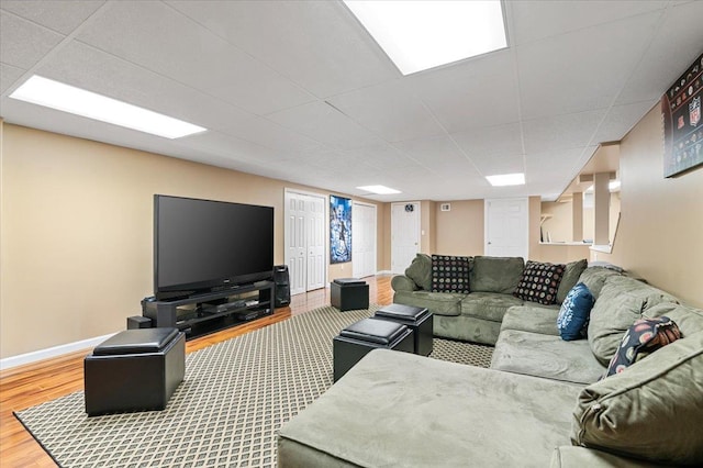 6 Laurelwood Ct, Dix Hills, NY 11746 - living area with wood finished floors and a drop ceiling