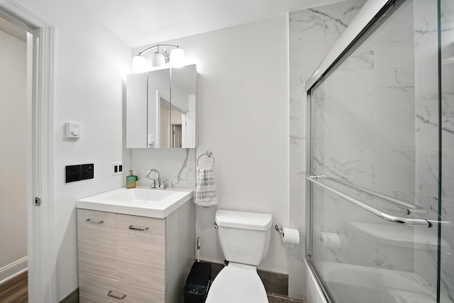 2 Woodland Way N, Ellenville, NY 12428 - bathroom with vanity and shower / bath combination with glass door
