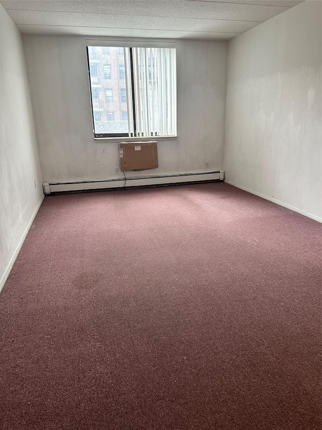 136-24 Maple Ave Unit 3B, Flushing, NY 11355 - carpeted spare room featuring a baseboard radiator and baseboards