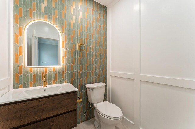 237 Linden Ave, Westbury, NY 11590 - bathroom with vanity and wallpapered walls