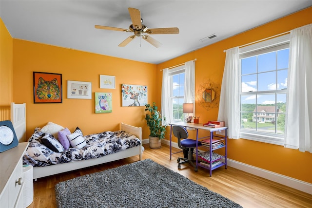 38 Southview Ct, Poughkeepsie, NY 12603 - bedroom featuring light wood-type flooring and a ceiling fan