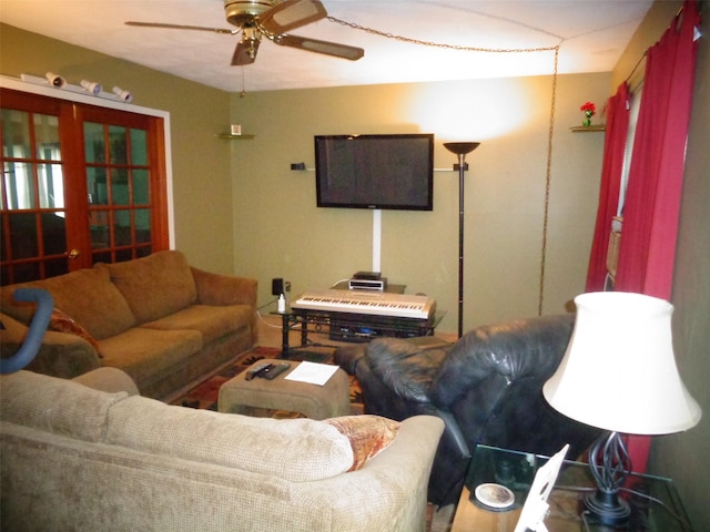 113 Camille Ln, East Patchogue, NY 11772 - living room with ceiling fan