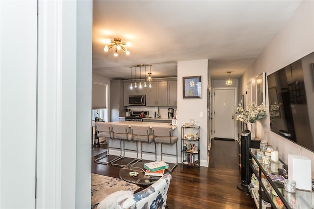 30-47 Hobart St Unit 6, Woodside, NY 11377 - living room featuring dark wood-type flooring