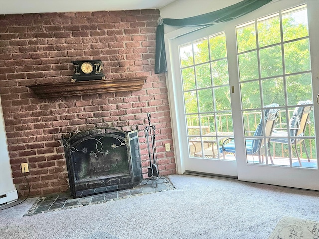1106 Parkview Dr, Southfields, NY 10975 - detailed view of carpet floors and a fireplace