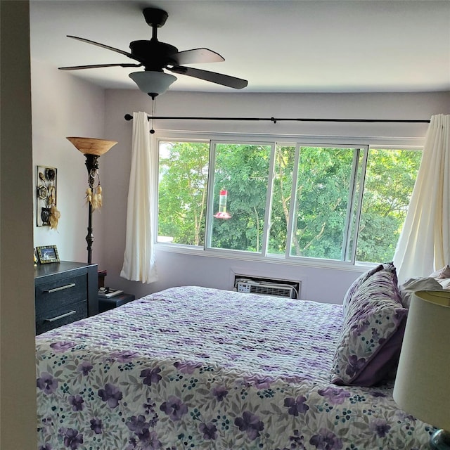 1106 Parkview Dr, Southfields, NY 10975 - bedroom featuring ceiling fan and an AC wall unit