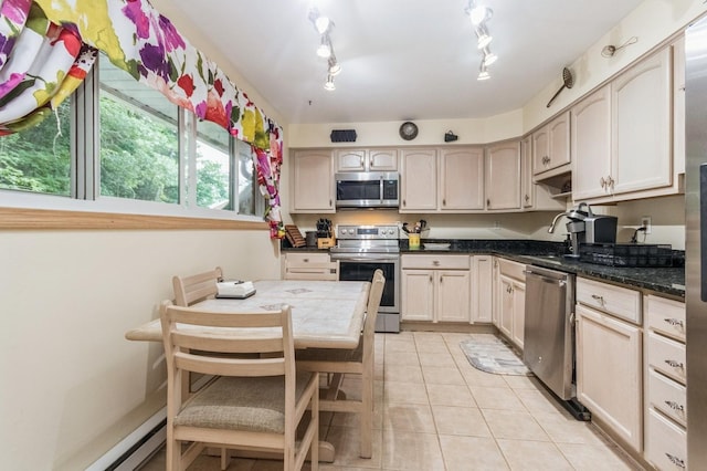 1106 Parkview Dr, Southfields, NY 10975 - kitchen with stainless steel appliances and light tile patterned floors