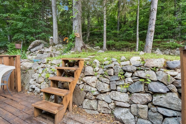 1106 Parkview Dr, Southfields, NY 10975 - wooden deck with a view of trees