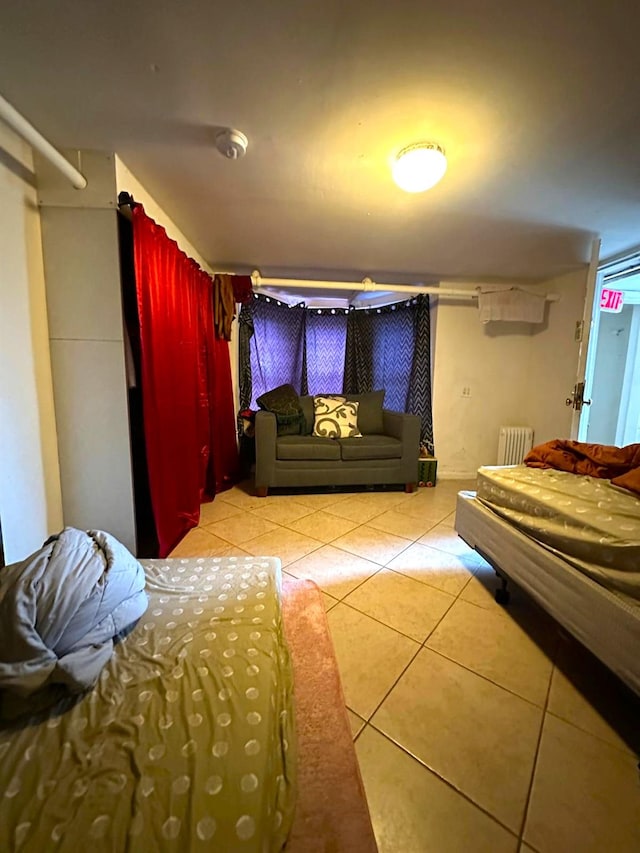 110 Beech St, Yonkers, NY 10701 - tiled bedroom with radiator heating unit