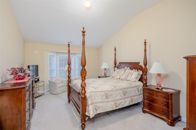 164 Ira Rd, Mount Sinai, NY 11766 - bedroom with vaulted ceiling and light carpet