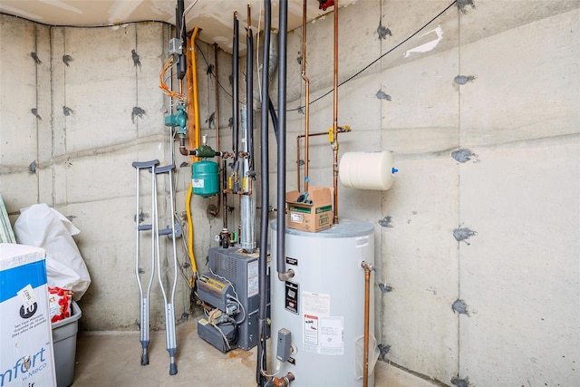 164 Ira Rd, Mount Sinai, NY 11766 - utility room featuring water heater and a heating unit