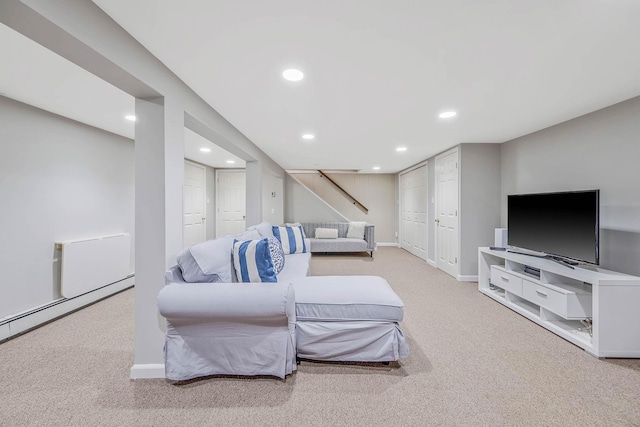 15 Format Ln, Smithtown, NY 11787 - carpeted living room with baseboards and recessed lighting