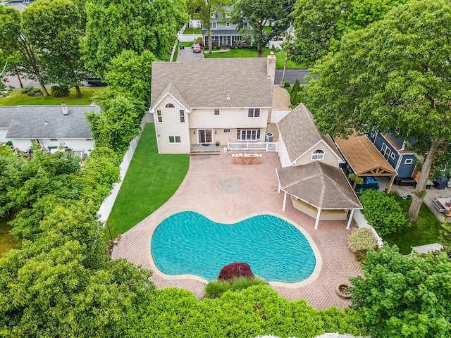 53 Pequot Ln, East Islip, NY 11730 - view of pool with a patio area and a yard