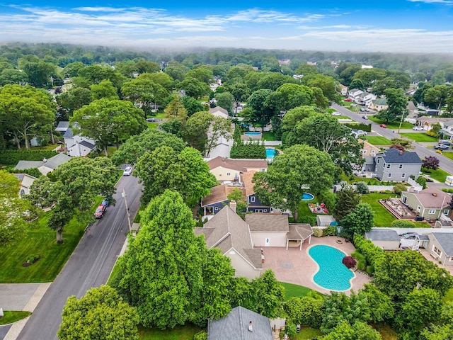 53 Pequot Ln, East Islip, NY 11730 - aerial view of residential area with a pool area