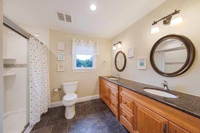 53 Pequot Ln, East Islip, NY 11730 - full bath with a stall shower, double vanity, and recessed lighting