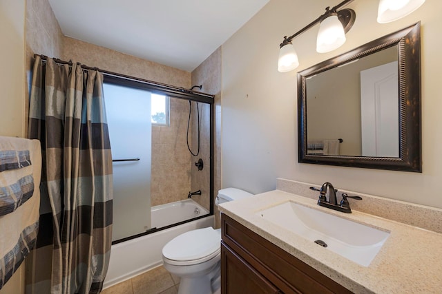 53 Pequot Ln, East Islip, NY 11730 - full bathroom with shower / tub combo, vanity, and tile patterned flooring
