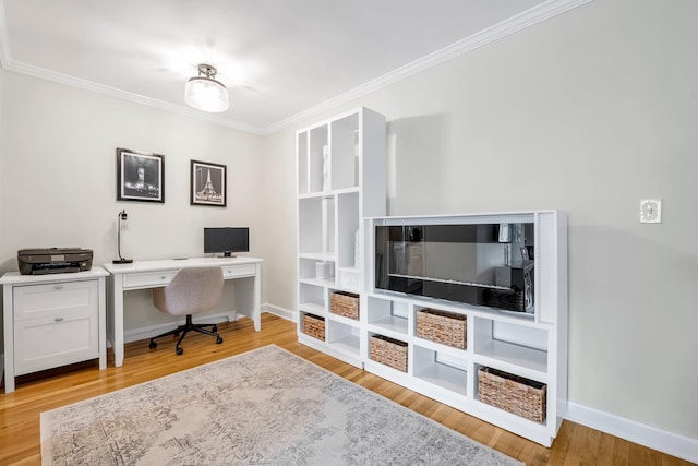 5 Birchwood Ct Unit 2C, Mineola, NY 11501 - home office featuring crown molding and wood finished floors