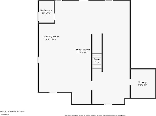 85 Jay St, Stony Point, NY 10980 - view of floor plan / room layout