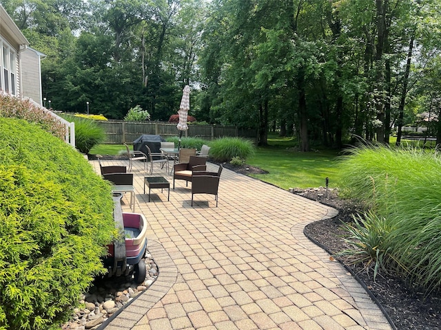 7 Woodland Ter, Orangeburg, NY 10962 - view of patio / terrace with view of scattered trees