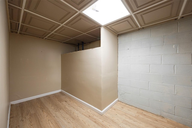 16 Bushwick Rd, Poughkeepsie, NY 12603 - finished below grade area with light wood finished floors and concrete block wall
